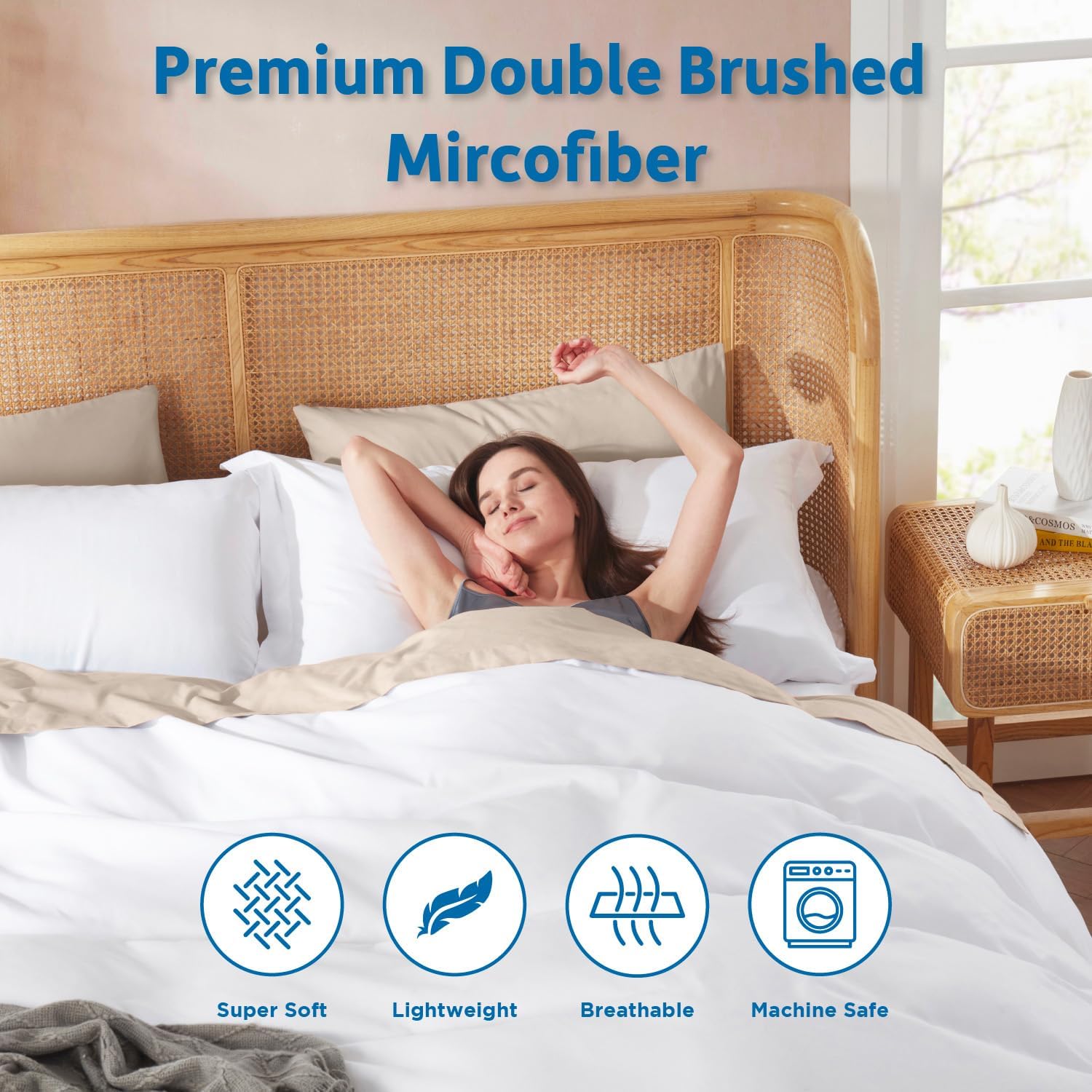 Nestl White Duvet Cover Queen Size – Luxurious Comfort & Style